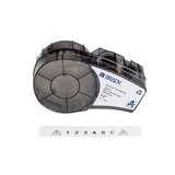 M21 Series Repositionable Vinyl Labels 0.75" W x 21' L BK/WH redirect to product page