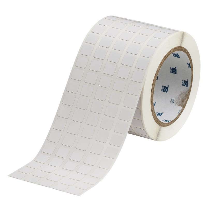 Label THT ESD Polyim WHT 0.5in x 0.437in, 10K/RL