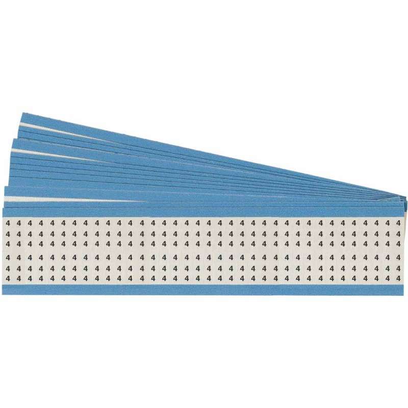 Numerical Legend 4 Acetate Cloth Wire Marking Cards, 25CD/CA
