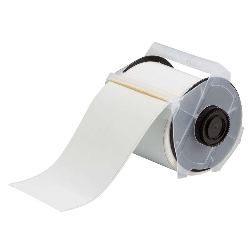 GlobalMark Series ToughWash Washdown Resistant White Labels, 4 in x 50 Ft Roll