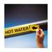 Cold Water Pipe Marker, White on Green, 25 per Roll, 1.5-2" Diameter