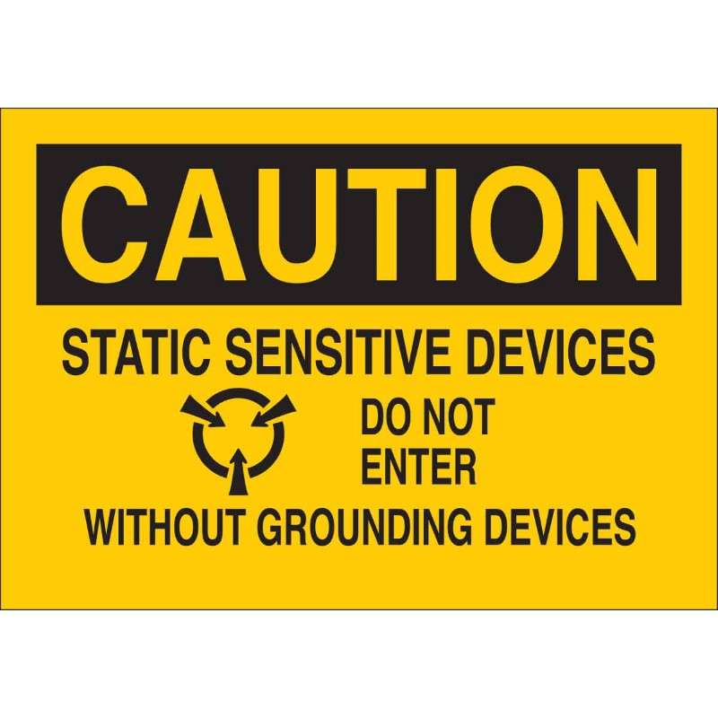 Electrical Hazard Sign, 10 X 14" Black on Yellow