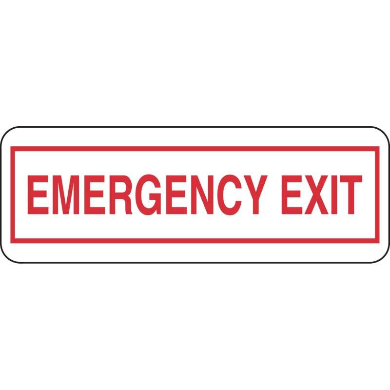 Brady Glow In The Dark, Emergency Exit Sign