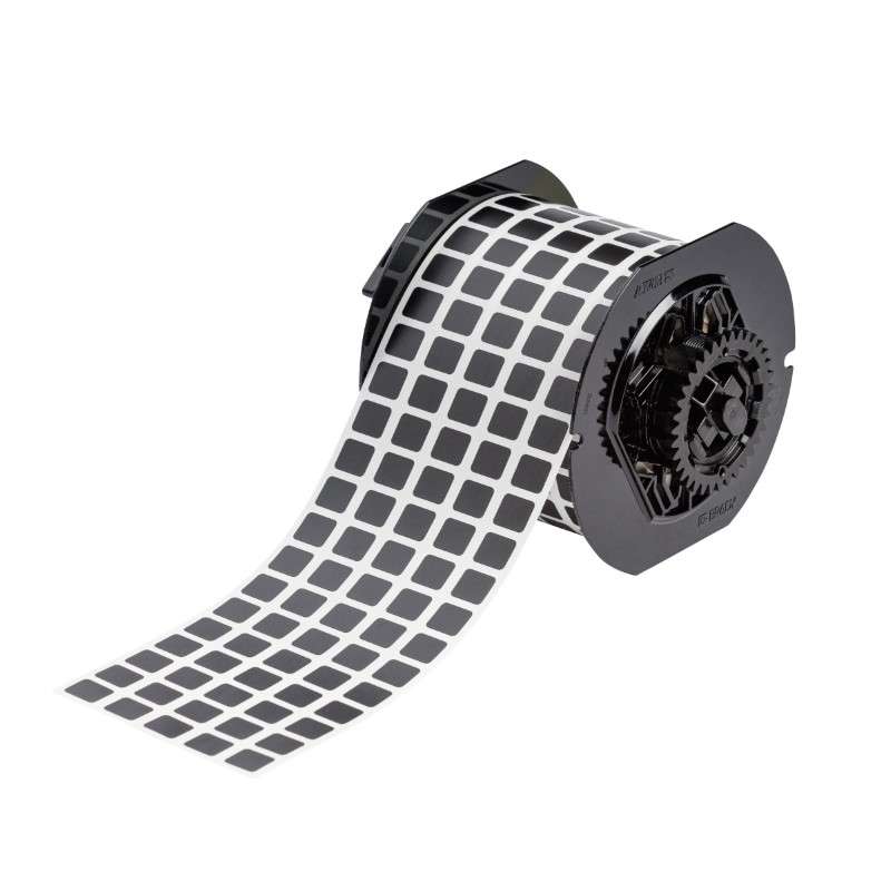 B33 Series Matte Black Polyester Labels 0.437 in H x 0.5 in W Black 10000/RL