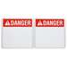 B33 Series Polyester Danger Labels 4in H x 4in W Red on WT 370/RL