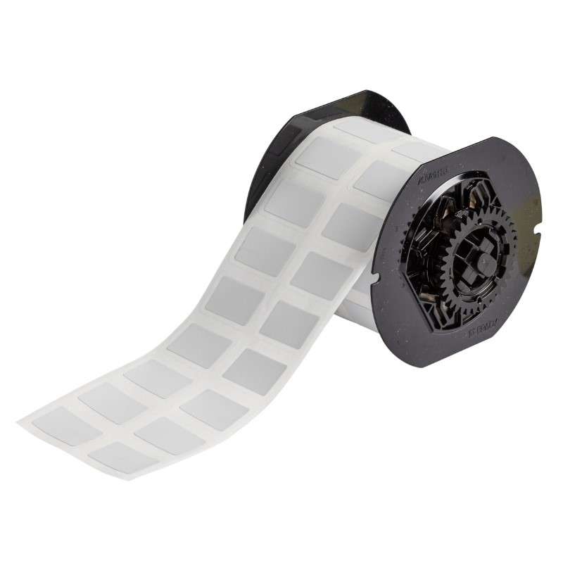 B33 PermaShield Metallized Polyester Lbl 0.75in H x 1.25in W LGT GR 1700/RL