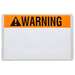 B33 Series Polyester WARNING Labels 4in H x 6in W BK, OR on WT 250/RL