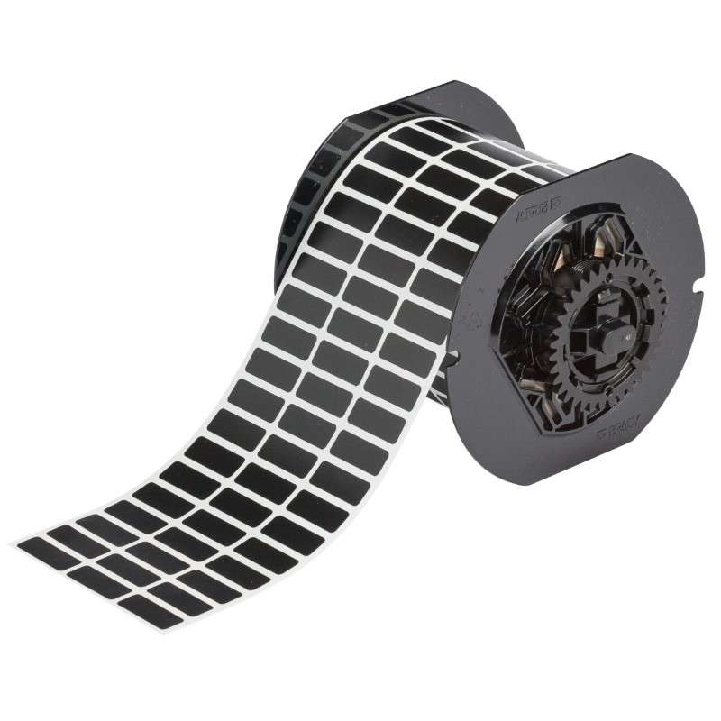 B33 Series Matte Black Polyester Labels 0.375 in H x 1 in W Black 7000/RL