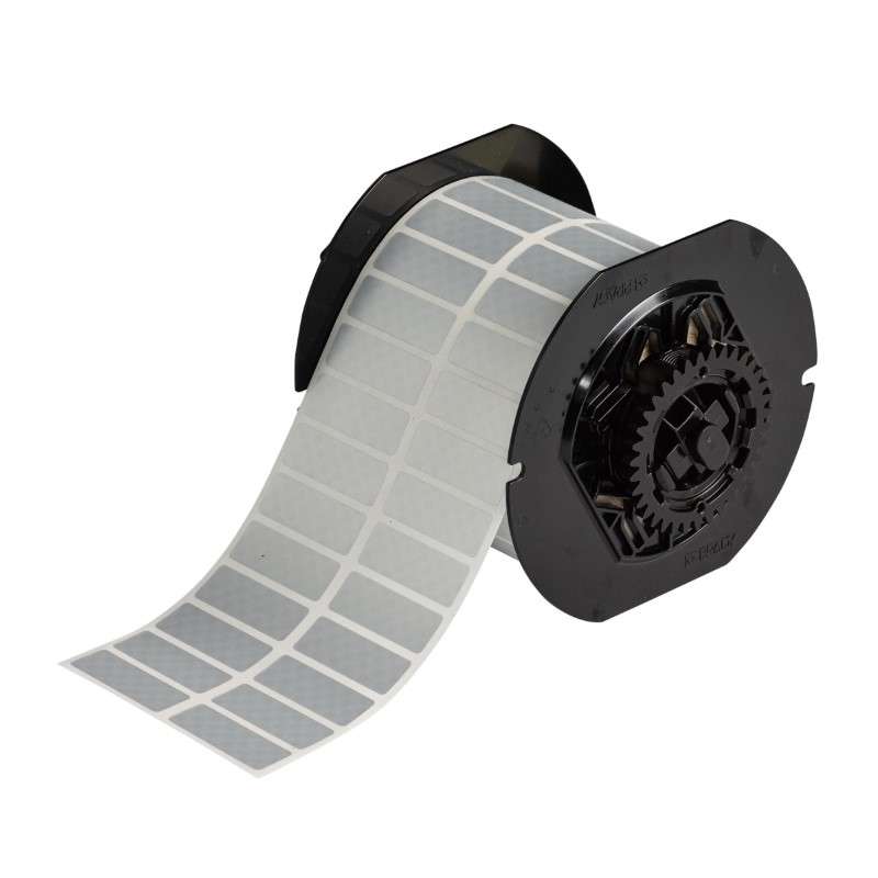 B33 Series Tamper Evident Metallized Polyester Lbls 0.5in H x 1.5in W SL 5000/RL