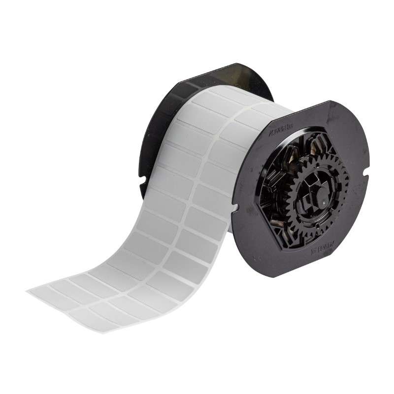 B33 Series Metallized Polyester Permanent Lbls 0.5in H x 1.5in W LGT GR 4000/RL