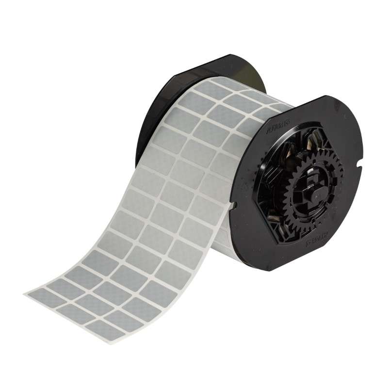 B33 Series Tamper Evident Metallized Polyester Labels 0.5in H x 1in W SL 7000/RL