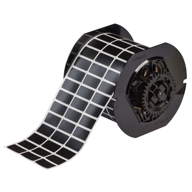 B33 Series Matte Black Polyester Labels 0.5 in H x 1 in W Black 5000/RL