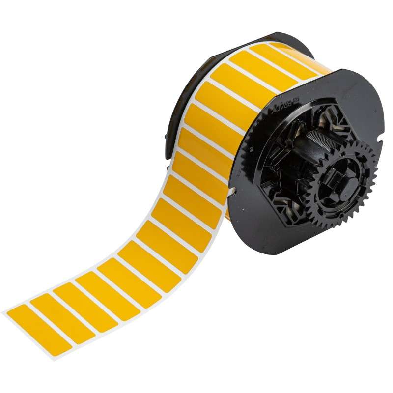 B33 Series Weather Resistant Outdoor Polyester Labels 0.5in H x 2in W YL 2500/RL