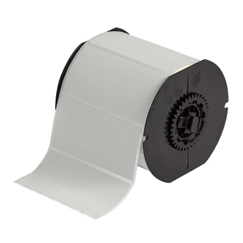 B33 Series Metallized Polyester Permanent Labels 2in H x 4in W LGT GR 500/RL