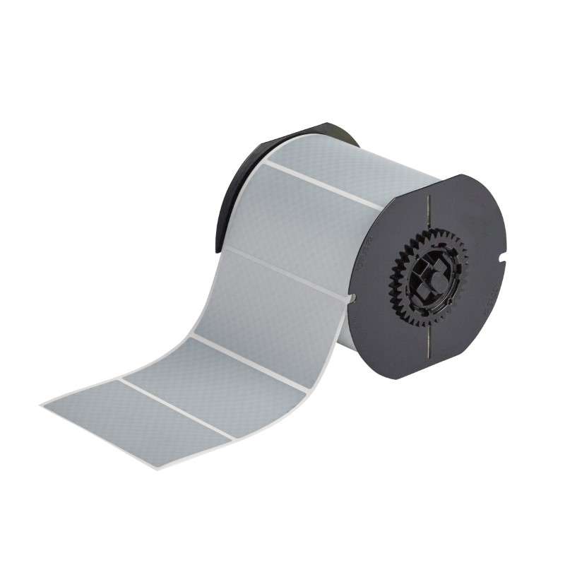 B33 Series Tamper Evident Metallized Polyester Labels 2 in H x 4 in W SL 750/RL