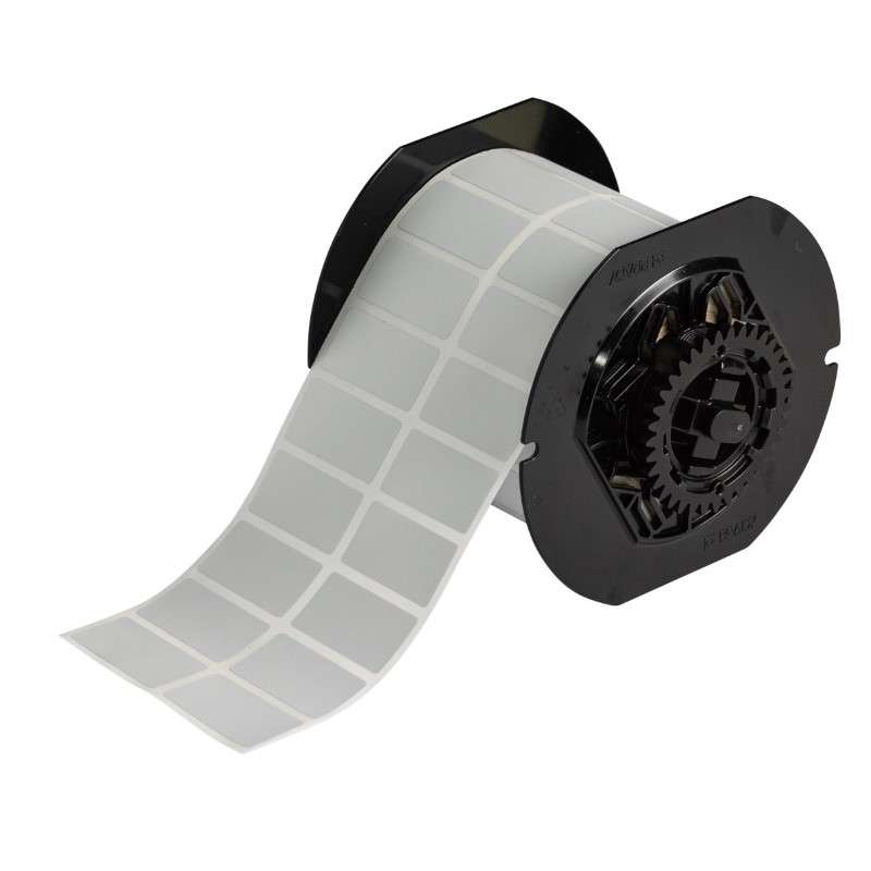 B33 Series Metallized Polyester Permanent Lbls 0.75in H x 1.5in W LGT GR 3000/RL
