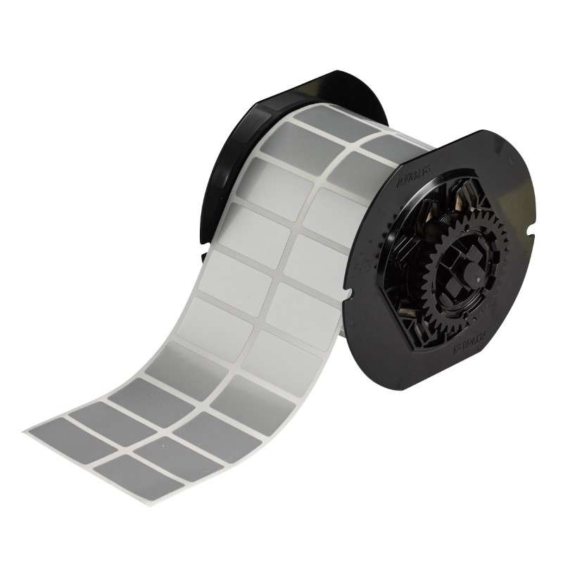 B33 Series Metallized Polyester Labels 0.75in H x 1.5in W Silver 3300/RL