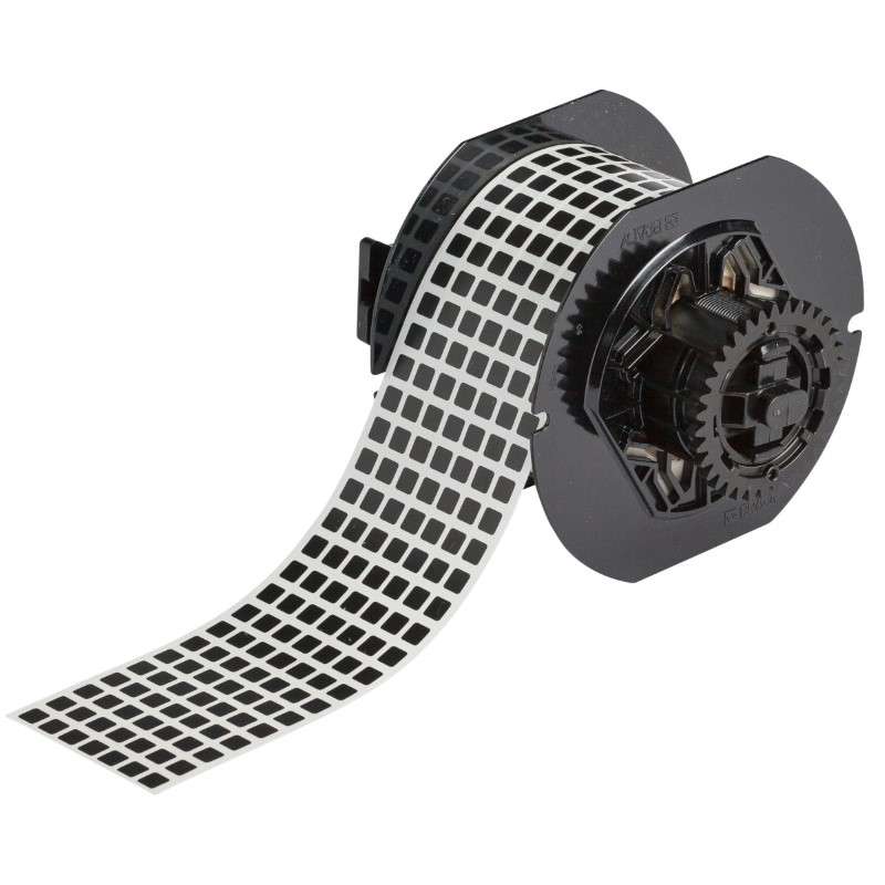 B33 Series Matte Black Polyester Labels 0.25 in H x 0.25 in W Black 20000/RL