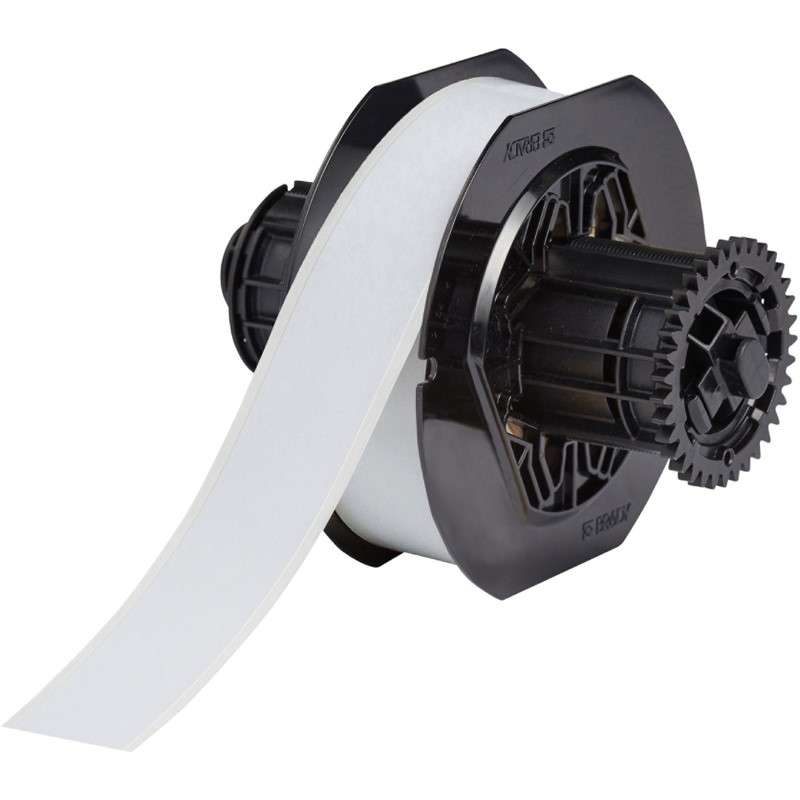 Continuous Matte Top-Coated Polyimide Wire Marking Label Roll, White, 1" x 85'