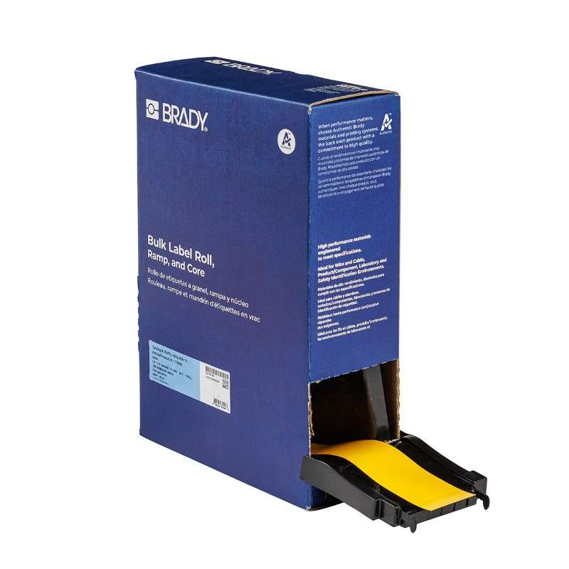 Magnetic Polyester Labels Tape, Bulk, for M710 Printer - 1.8" x 25', Yellow