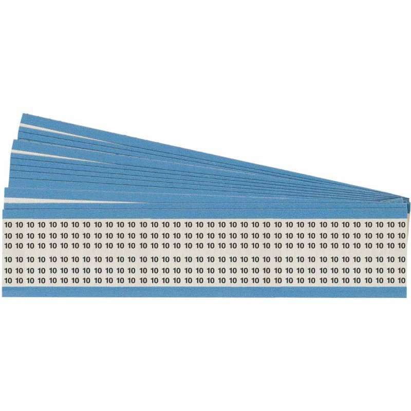 Pre-Prinred Wire Marker, Cloth, Black on White, 25 per Package