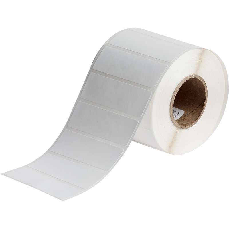 BradyJet J2000 UL Listed Polyester Labels 1 in H x 3 in W White 750/RL