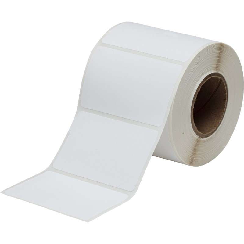BradyJet J2000 UL Listed Polyester Labels 2 in H x 3 in W White 250/RL