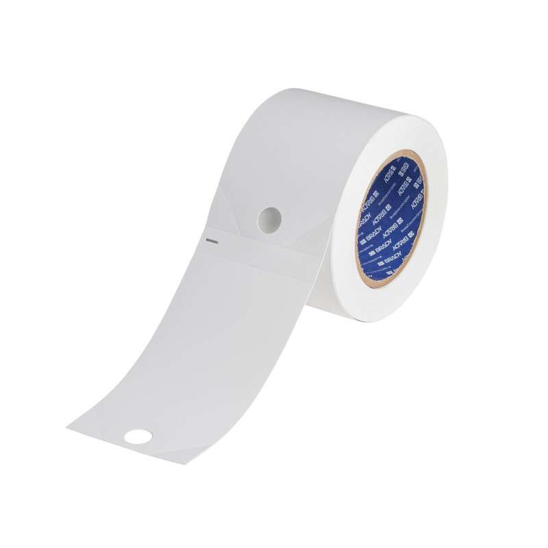 BradyJet J40 Series Polyester Tags 5.75  H x 3.25  W White 100 Tags