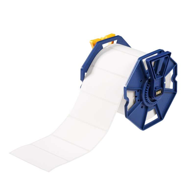 BradyJet J4000 UL Listed Polyester Labels 2 in H x 4 in W White 250/RL