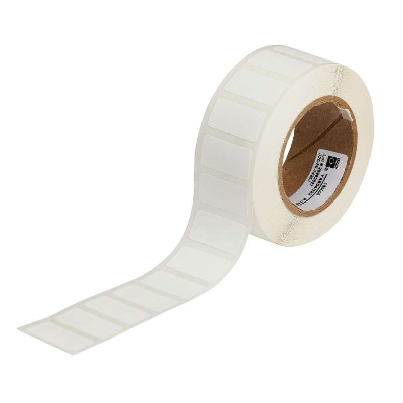 Chemical Resistant Cryogenic Polypropylene Continuous Labels for 2" Core InkJet Printers - 1" x 3"