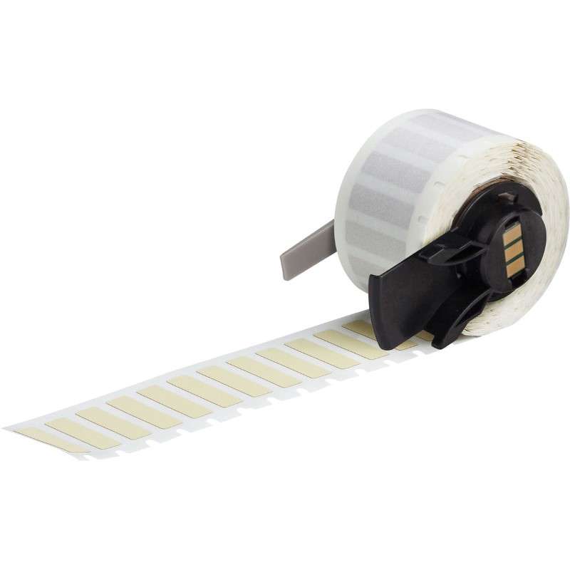 B724, Ultra Heat Resistant, Matte, Amber, Polyimide, Circuit Board Labels for M6 M7 Printers, 0.25" x 0.9" 750 per Roll