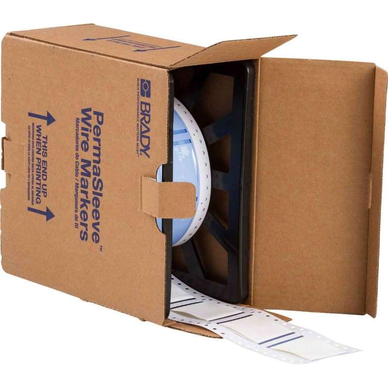 IP Series PermaSleeve Polyolefin Wire Marking Sleeves, White, 250 per Roll