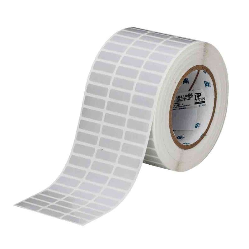 Label, Polyester with Acrylic Adhesive, B413, Matte Silver, 0.375in H x 1in W 10000 per Roll