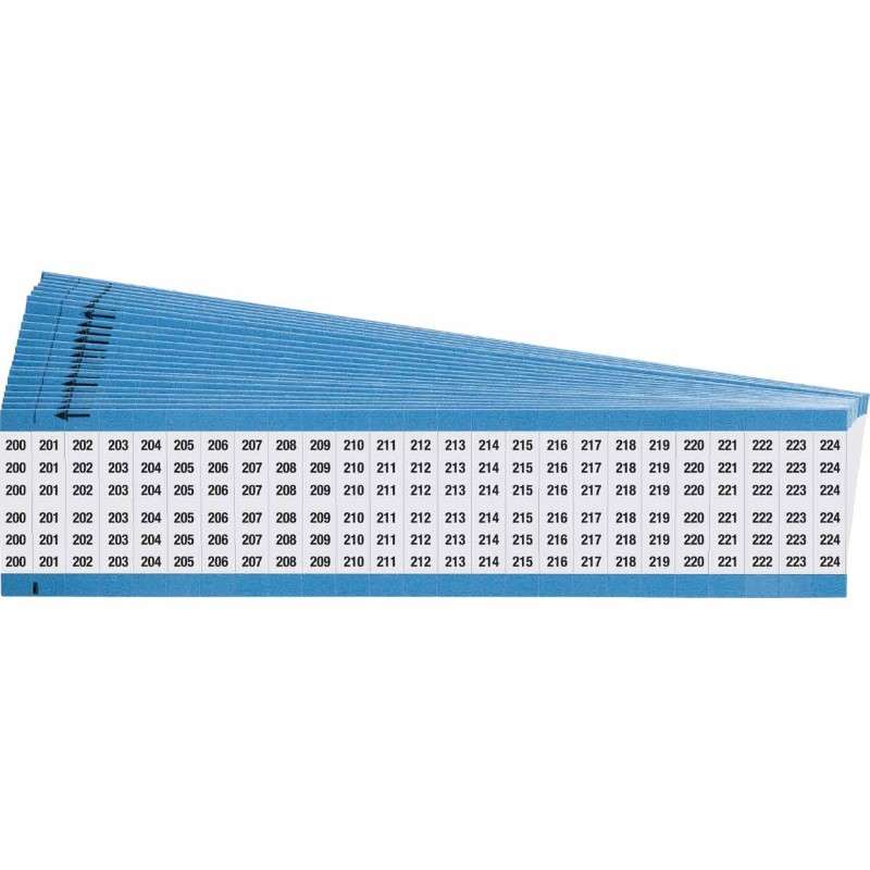Consecutive Numbers Wire Markers, Legend 200 - 224, 25CD/PK