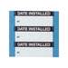 Date Installed Cloth Write-On Labels, Black on White, 0.625 x 1.5", 25 Cards per Package