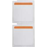 Color Polyester Labels 1 in H x 1 in W Black on Orange, White RL/260 redirect to product page
