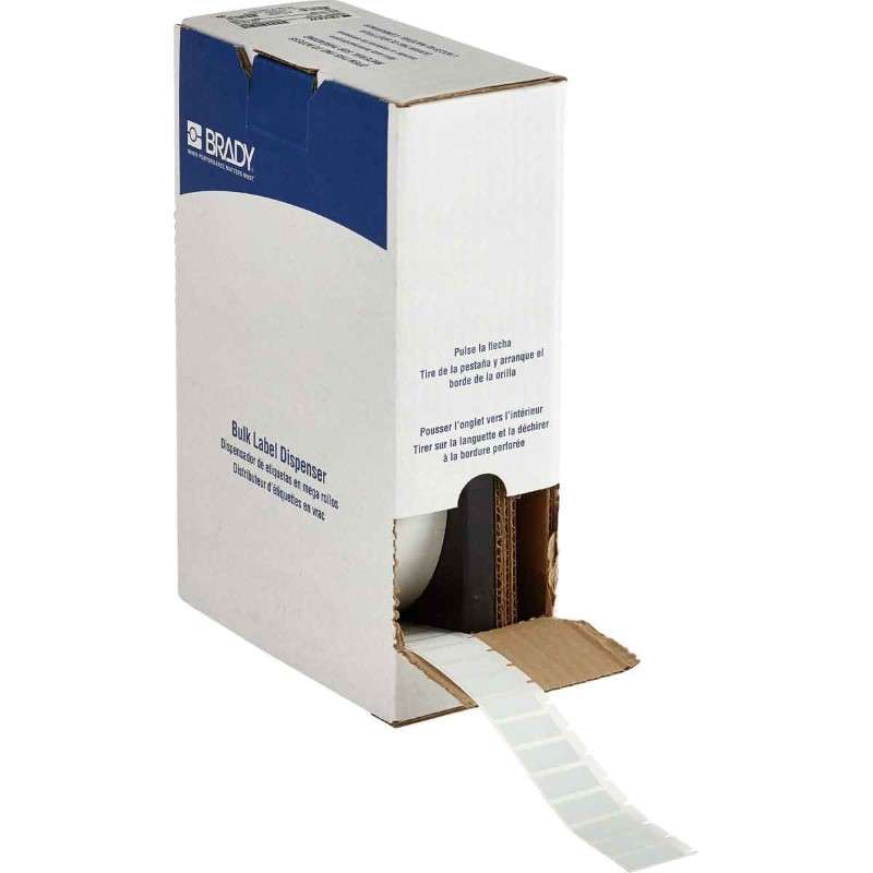 Metallized Matte Gray Polyester Labels 0.5 in H x 1 in W Light Gray RL/5000