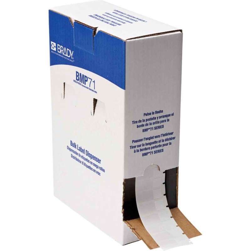 Self-Laminating Vinyl Wrap Around Labels 1.5 in H x 0.5 in W WT, Clear RL/5000