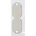 Fire Retardant Oval Tags Polyethylene 1.206 in H x 0.758 in W Gray Box of 100