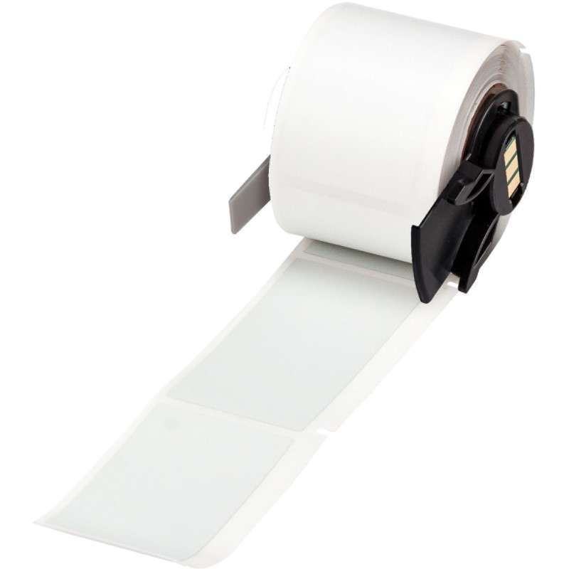 Metallized Matte Gray Polyester Labels 2.75 in H x 1.25 in W Light Gray RL/100