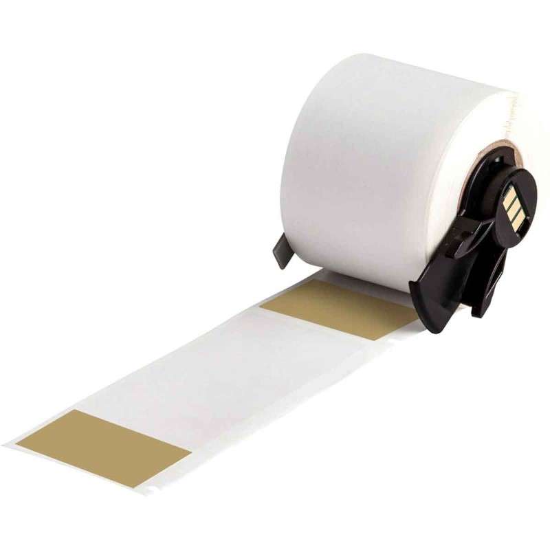 Self-Laminating Vinyl Wrap Around Labels 4 in H x 1.5 in W Brown, Clear RL/100