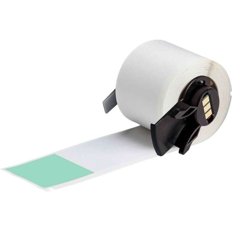 Self-Laminating Vinyl Wrap Around Labels 6 in H x 1.5 in W Green, Clear RL/50
