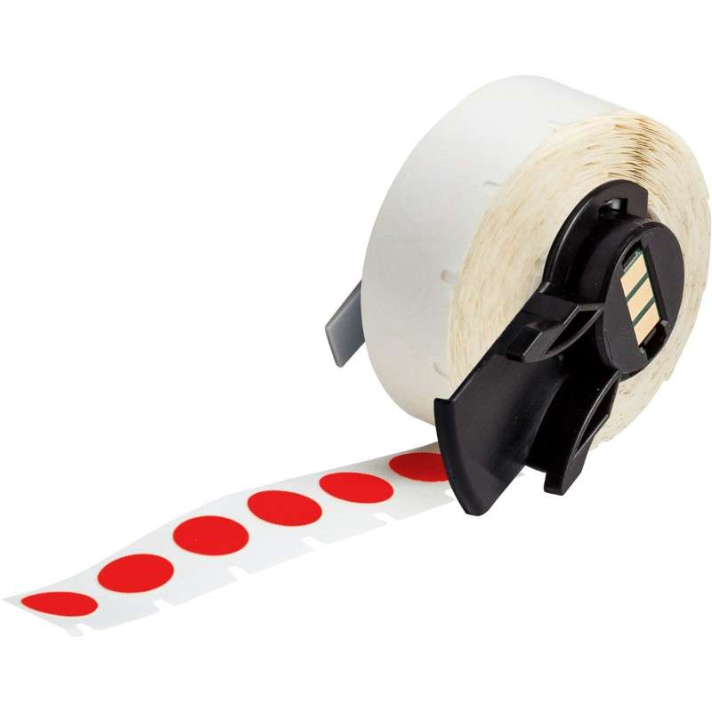 Aggressive Adhesive Multi-Purpose Nylon Labels 0.5 in Dia RD RL/500