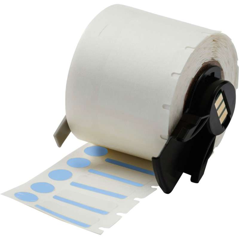 Color Polyester Laboratory Laboratory Labels with Vial Top for M6 M7 Printers - Blue, White
