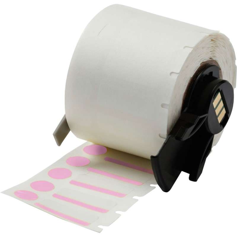 Color Polyester Laboratory Laboratory Labels with Vial Top for M6 M7 Printers - Pink, White