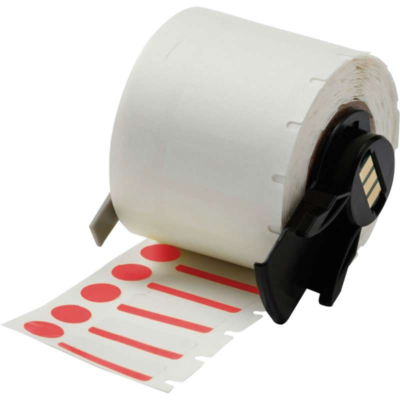 Color Polyester Laboratory Laboratory Labels with Vial Top for M6 M7 Printers - Red, White
