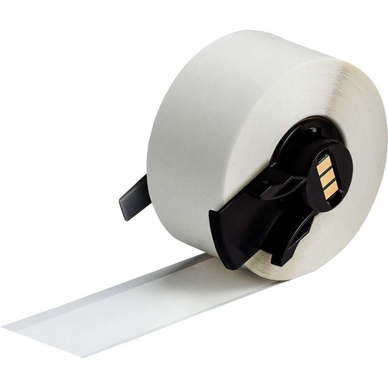 All Weather Permanent Adhesive Vinyl Label Tape for M6 M7 Printers - 1" x 50', White