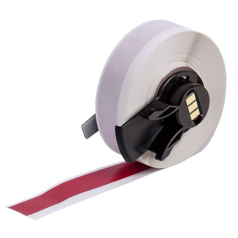 Multi-Purpose Vinyl Label Tape for M6 M7 Printers - 0.5" x 50', Red