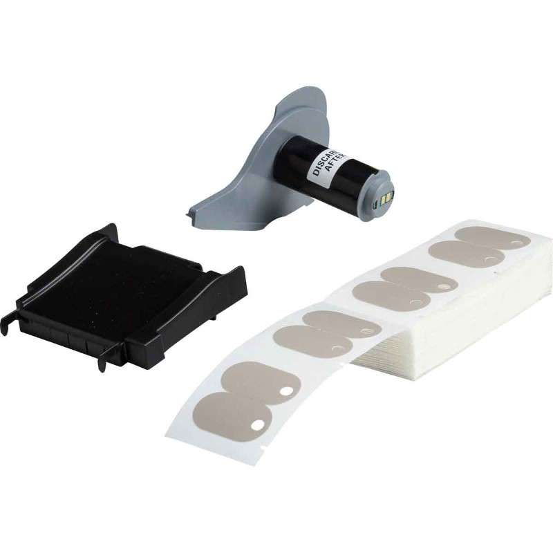 Fire Retardant Oval Tags Polyethylene 1" H x 1.75" W Gray Box of 100 M710;BMP71