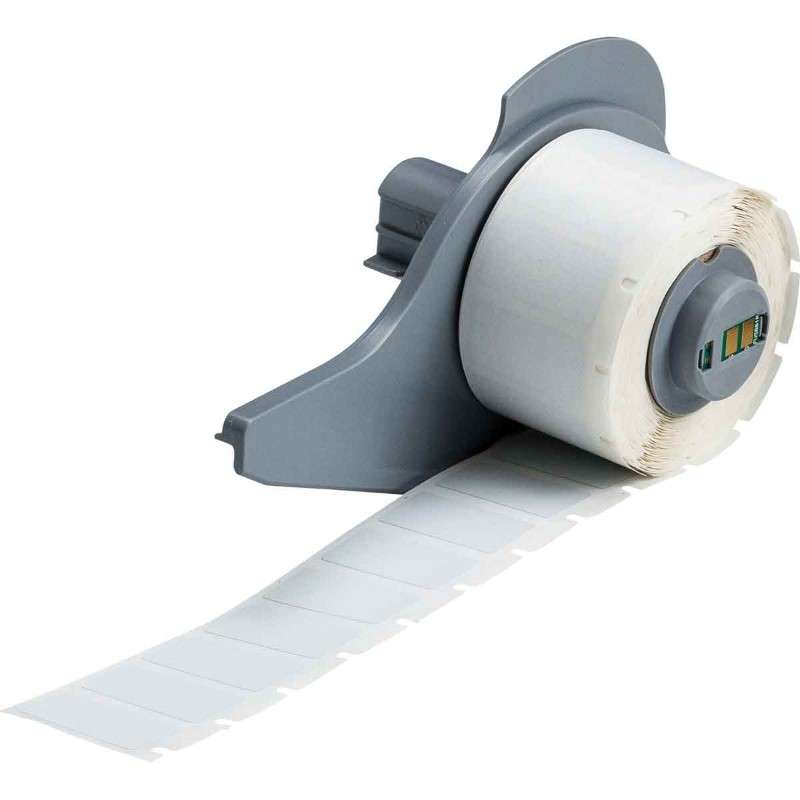 Metallized Matte Gray Polyester Lbls 0.5" H x 1" W Light Gray RL/500 M710;BMP71